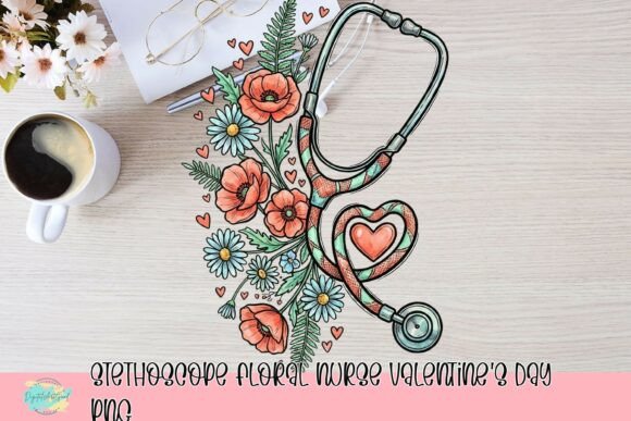 Download Stethoscope Floral Nurse Valentine's Day PNG - Valentine's day png Collection