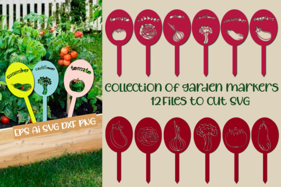Download Set of Garden Markers. Files to Cut. - Garden markers Collection