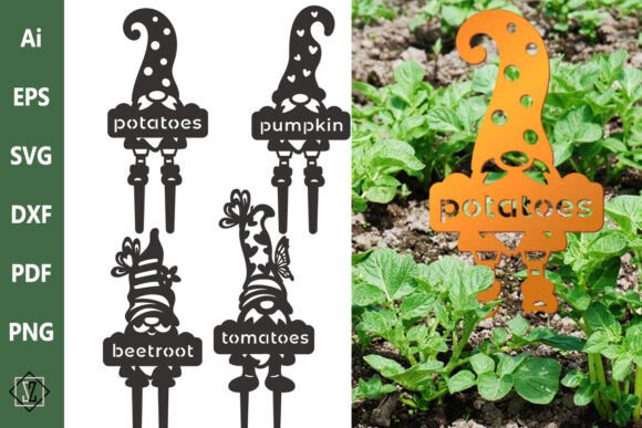 Download Garden Markers with Sign/SVG - Premium Resources