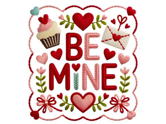 Download Faux Yarn Crochet Valentine's Day PNG. - Valentine's day png Collection