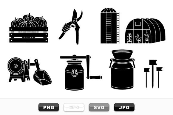 Download Farm Harvest Tools Clipart Set - Premium Resources